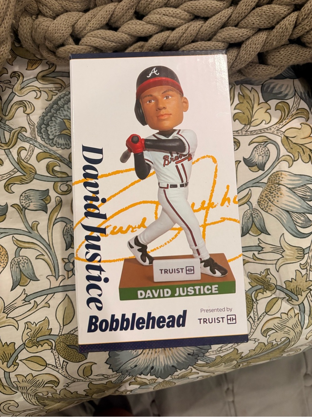 David Justice Bobblehead - White (Truist)